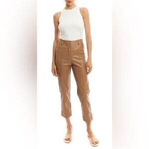 LBLC The Label Jen Vegan Leather Pants XS NWT Cropped Revolve Chic Minimalist